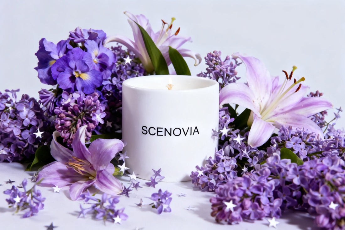 SCENOVIA Beautiful floral scented candles, handcrafted porcelain