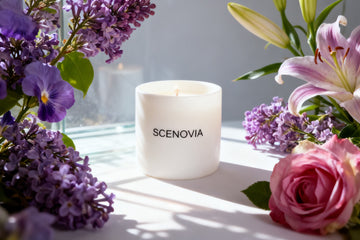 SCENOVIA Beautiful floral scented candles, handcrafted porcelain