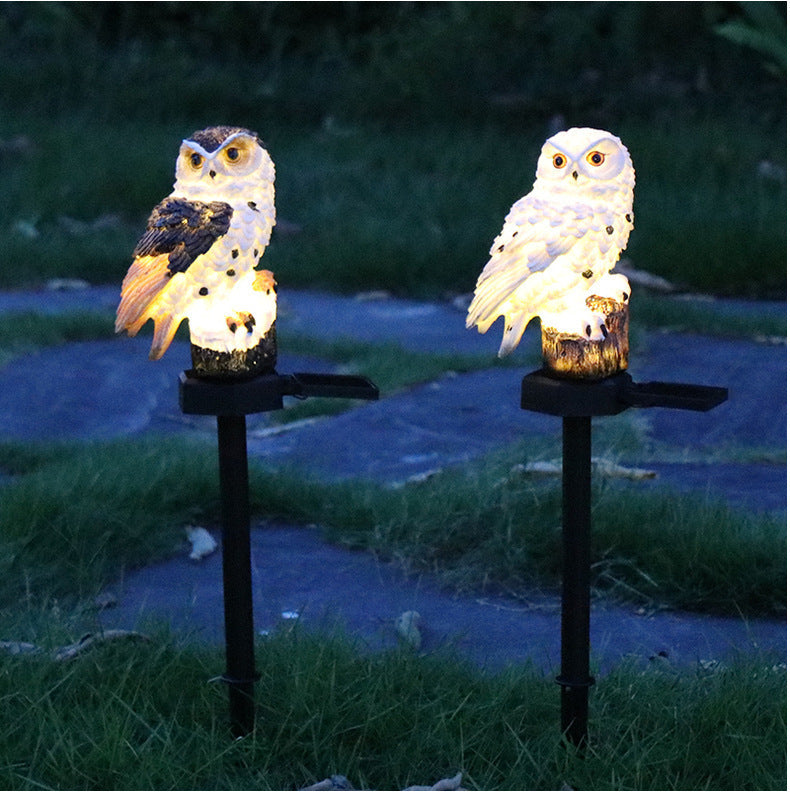 Solar-Powered Owl Lamps 2packs