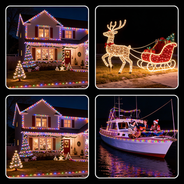 100m/328ft Solar Garden Rope Lights with 8 Models