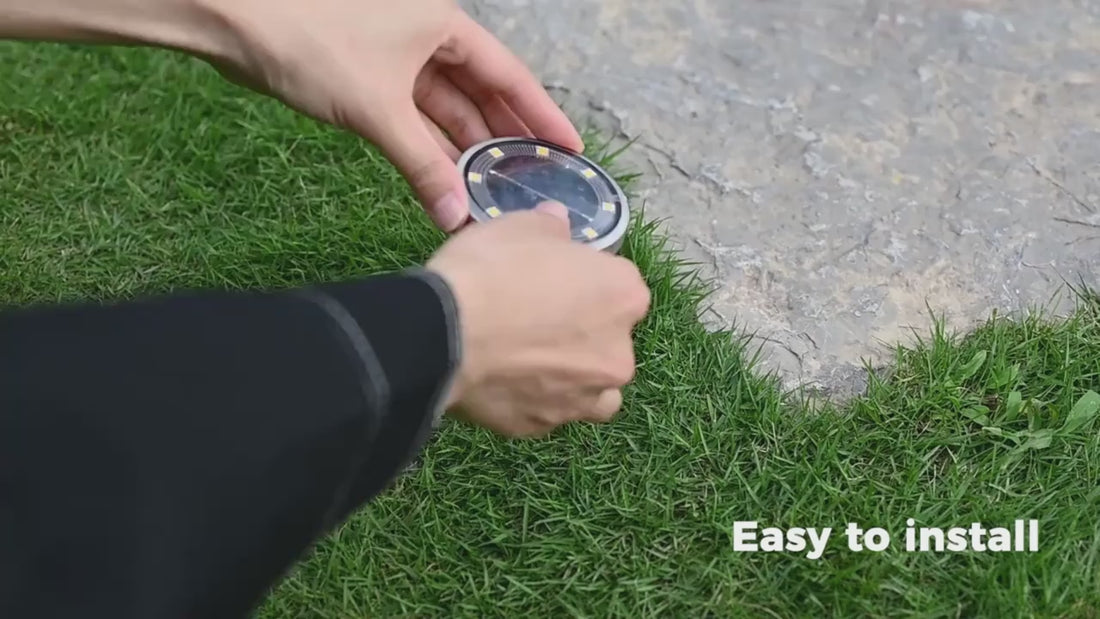 Solar Powered Ground Lights | New Underground Lights with High Quality,  Brightness and Hardness Improved, Suitable for Grass, Parks, Pools Around the Installation of Lighting,  Pathway Patio Walkway Yard Lawn Deck, Outdoor Solar Lights, Solar Garden Ornaments, Outdoor Decor, Landscape Illumination