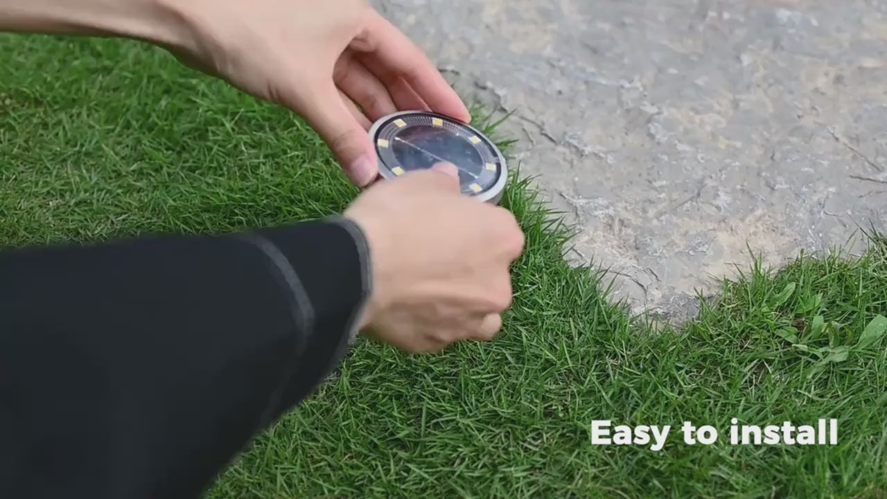 Solar Powered Ground Lights | New Underground Lights with High Quality,  Brightness and Hardness Improved, Suitable for Grass, Parks, Pools Around the Installation of Lighting,  Pathway Patio Walkway Yard Lawn Deck, Outdoor Solar Lights, Solar Garden Ornaments, Outdoor Decor, Landscape Illumination