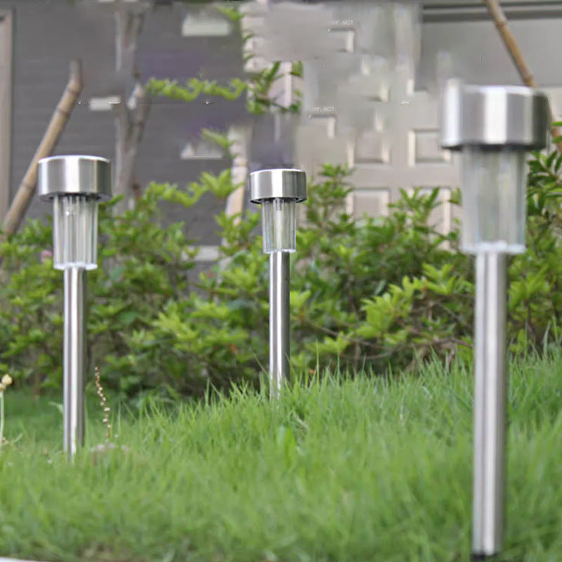 Solar outdoor LED stainless steel stick lights 12packs